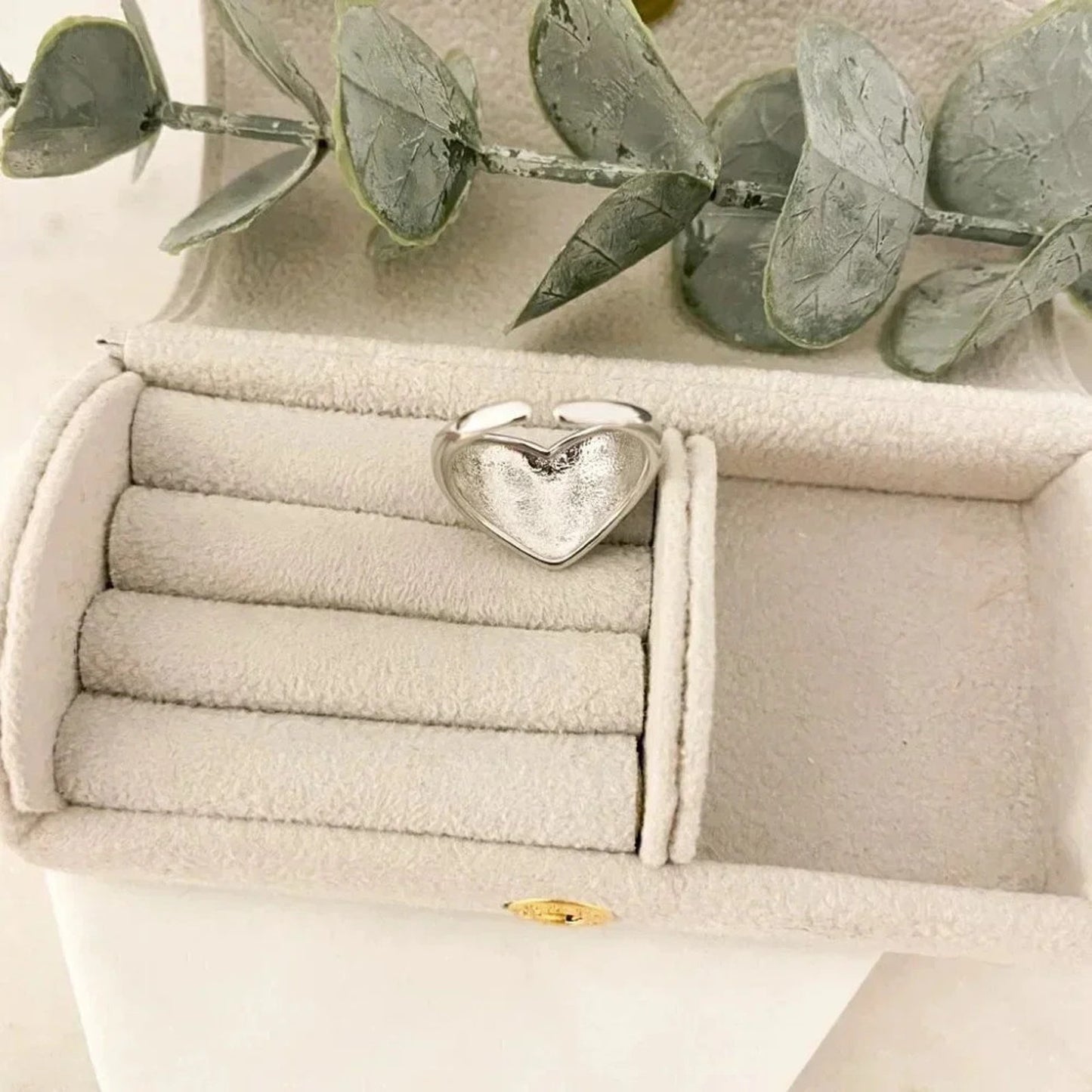 925 Sterling Silver Heart Ring Minimalist Dainty Ring Modern Ring Band