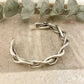 925 Sterling Silver Mens Bangle Bracelet Vintage Cuff Twist Bracelet Modern Cuff