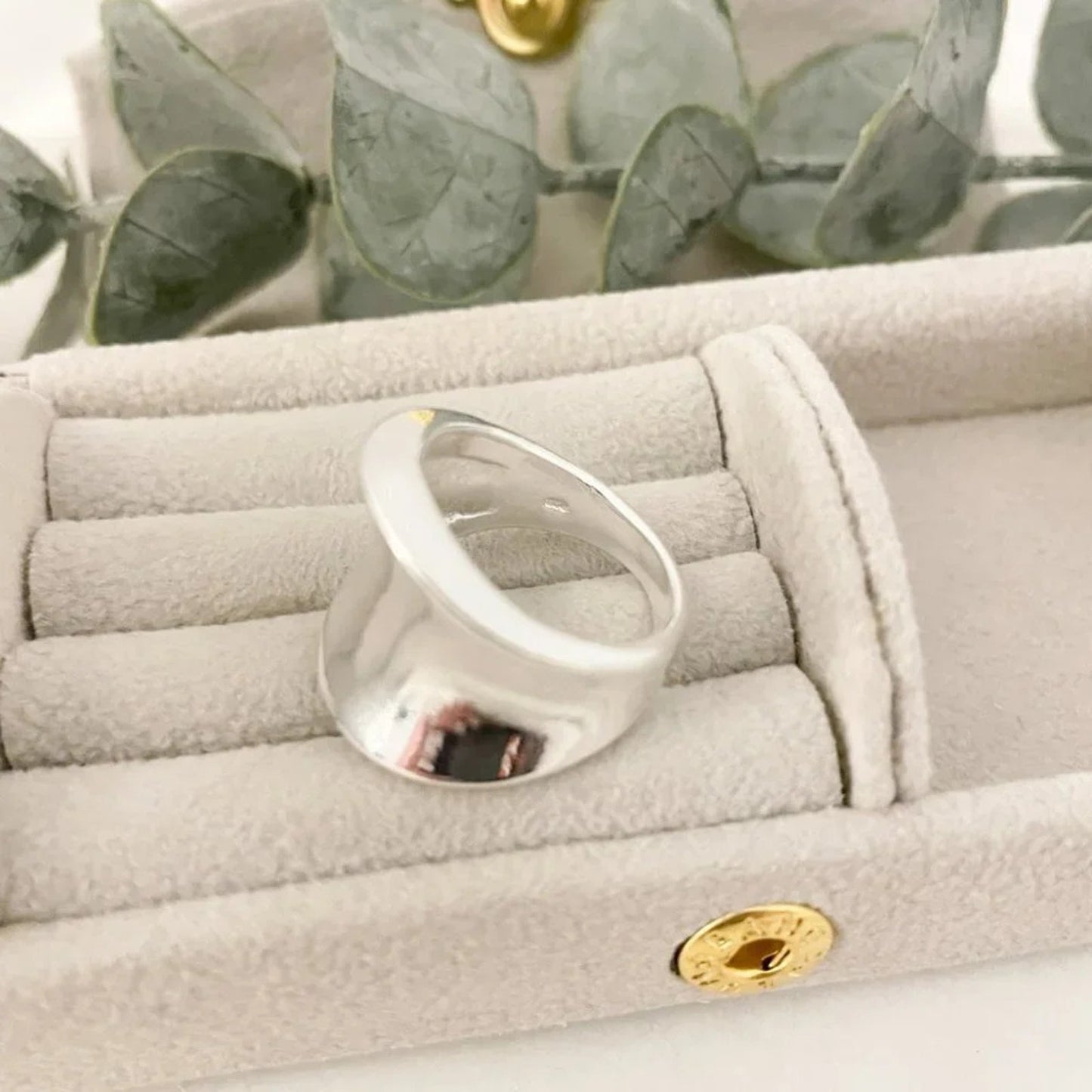 925 Sterling Silver Chunky Silver Ring Thick Wide Ring Band Statement Ring