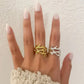 925 Sterling Silver Textured Ring Vine Thick Bold Branch Ring Boho Ring