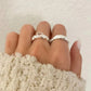 925 Sterling Silver Minimalist Ring Hammered Ring Band Pink Heart Ring