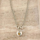 925 Sterling Silver Curb Chain Link Necklace Heart Necklace Heart Lock Chain