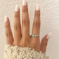 925 Sterling Silver Leaf Wrap Ring Green Dainty Boho Ring Green Leaf Ring