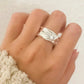 925 Sterling Silver Chunky Ring Textured Ring Large Bold Statement Ring
