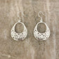 925 Sterling Silver Flower Hoop Earrings Dangle Flower Hoop Dangle Drop Earrings