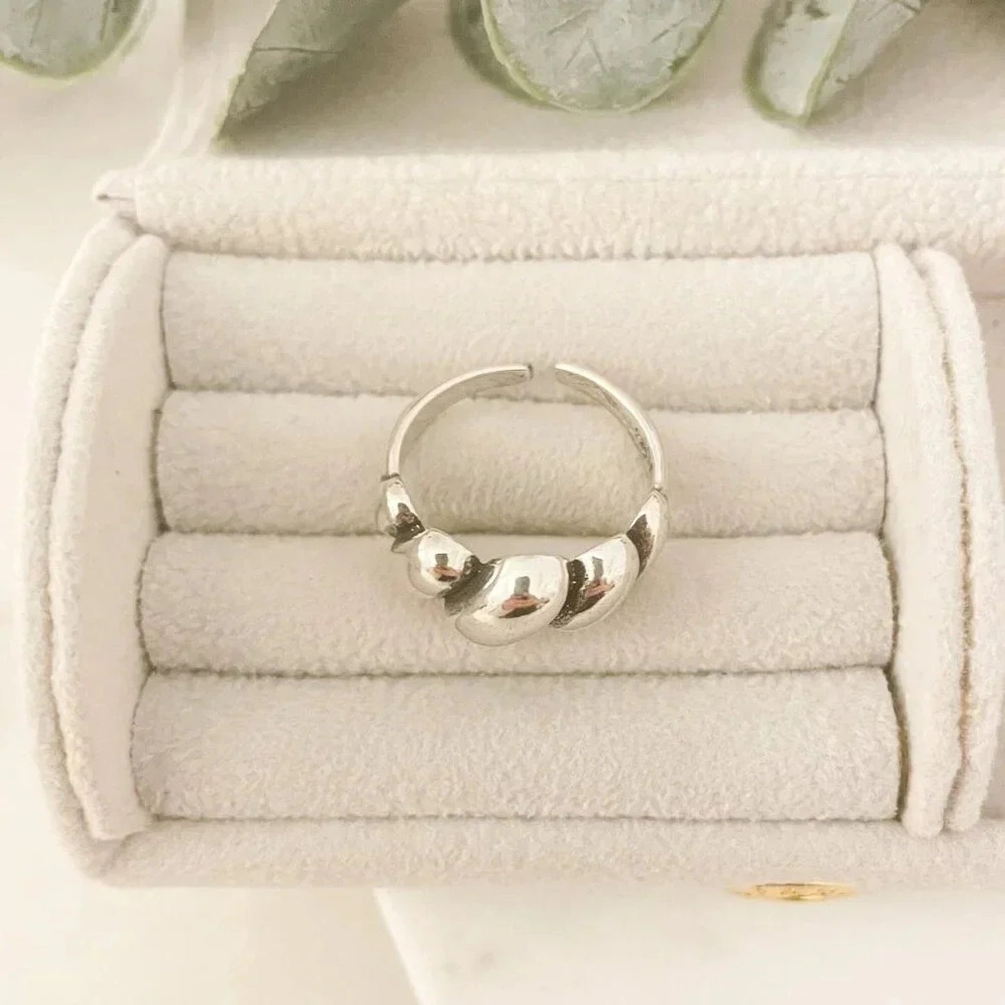 925 Sterling Silver Croissant Ring Minimalist Ring Modern Dainty Ring Band