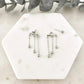 925 Sterling Silver Dangle Ball Earrings Long Drop Earrings Minimalist Dainty