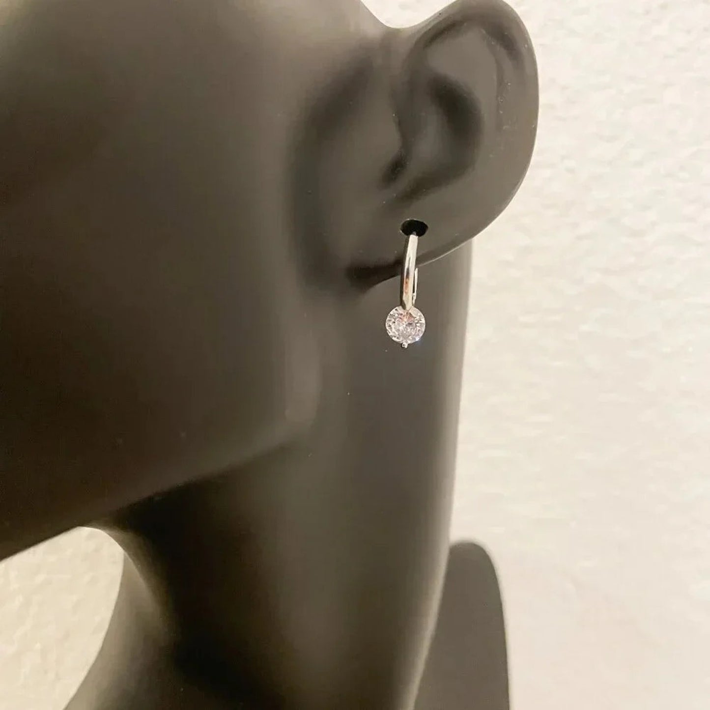 925 Sterling Silver Diamond Huggie Earrings Small Hoop Earrings Dainty Hoops