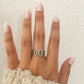 925 Sterling Silver Link Ring Minimalist Dainty Adjustable Ring Thumb Ring