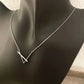 925 Sterling Silver V Necklace V-Shaped Necklace Geometric Bar Necklace