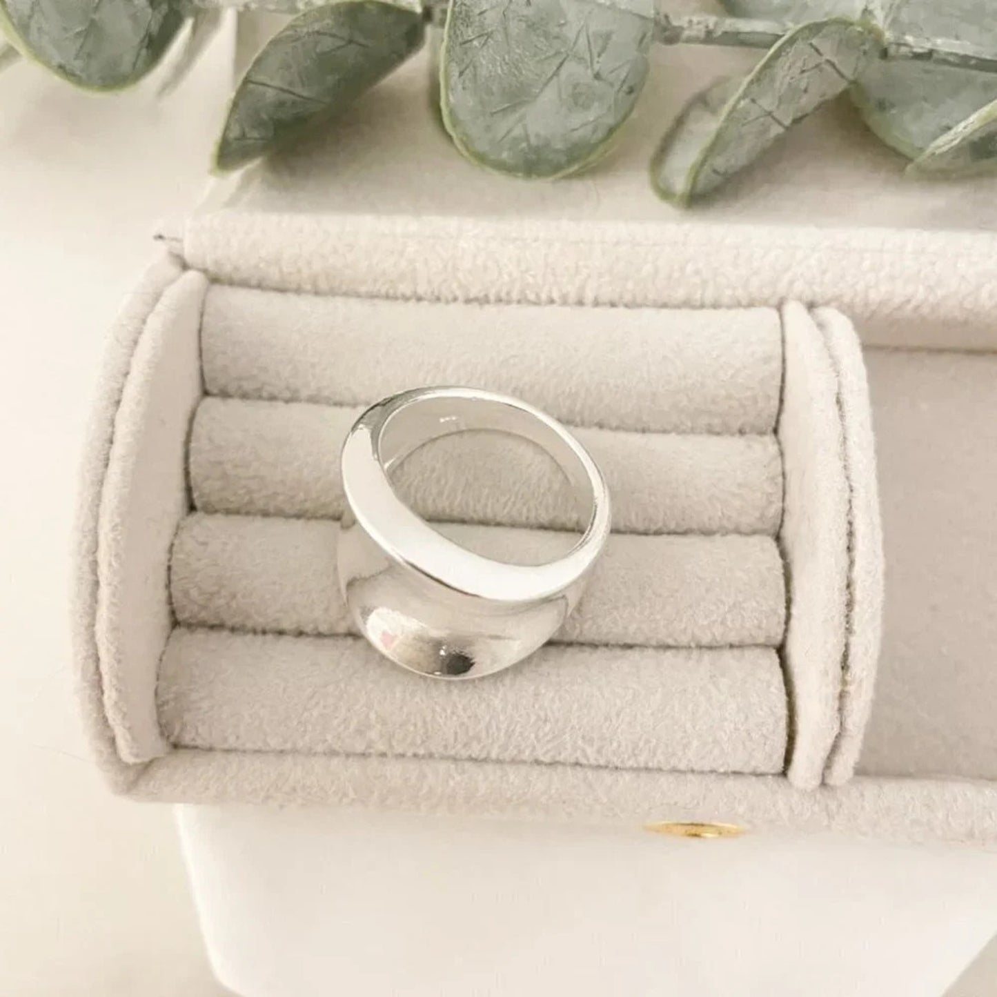 925 Sterling Silver Chunky Silver Ring Thick Wide Ring Band Statement Ring
