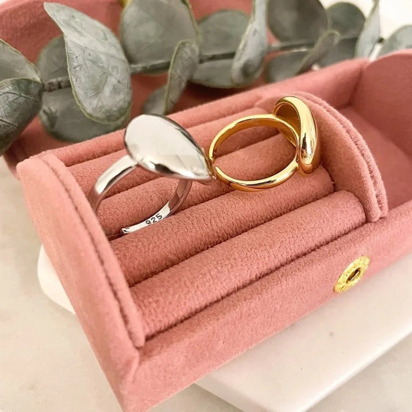 925 Sterling Silver Round Circle Ring Minimalist Ring Stacking Geometric Ring