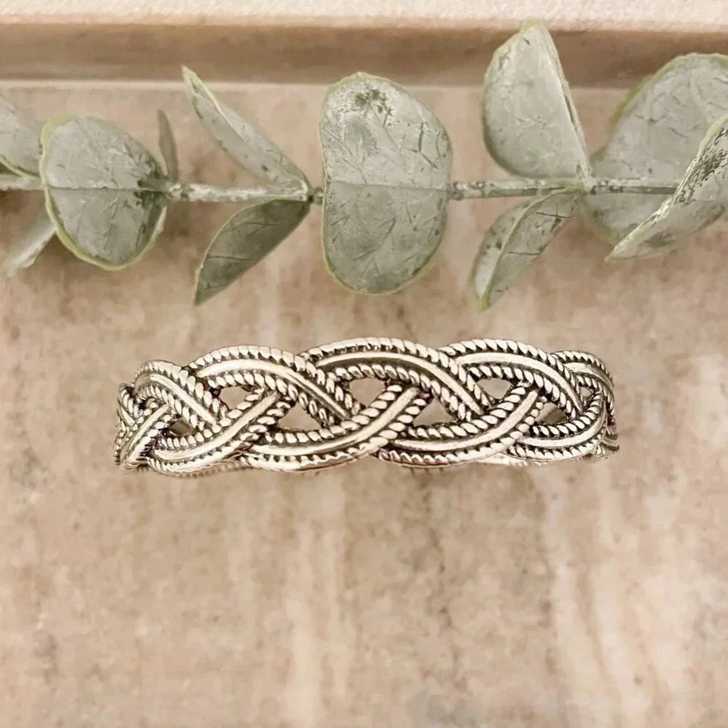 925 Sterling Silver Mens Bangle Bracelet Vintage Cuff Bracelet Twist Bra…