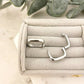 925 Sterling Silver Square Earrings Geometric Huggie Hoop Earrings Small Huggies