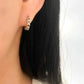 925 Sterling Silver Heart Huggie Earrings Heart Cutout Huggie Hoop Earrings