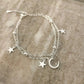 925 Sterling Silver Multi-Layer Bracelet Dainty Moon and Star Bracelet