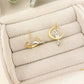 925 Sterling Silver Tiny Cat Studs Two Tone Earrings Cat Studs Moon & Cat
