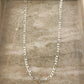 925 Sterling Silver Figaro Chain Necklace Flat Link Necklace 4 MM Links
