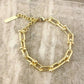 925 Sterling Silver U-Link Bracelet Horseshoe Bracelet Chunky Modern Bracelet