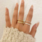 925 Sterling Silver Dainty Minimalist Stackable Ring Two Layer Ring