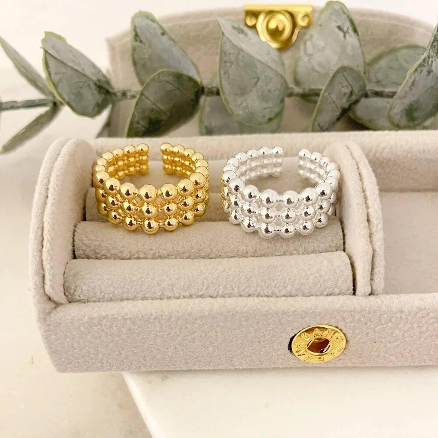 925 Sterling Silver Bead Ring Ball Ring Minimalist Ring Stackable Ring Band