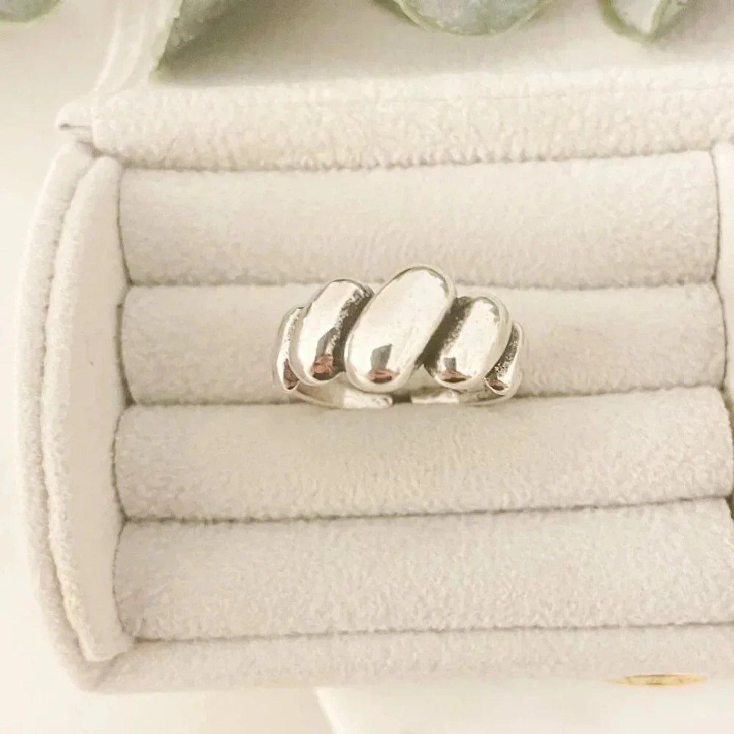 925 Sterling Silver Croissant Ring Minimalist Ring Modern Dainty Ring Band