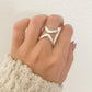 925 Sterling Silver Chunky Ring Silver Statement Ring Large Geometric Ring
