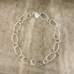 925 Sterling Silver Oval Link Bracelet Dainty Bracelet Round Circle Link Chain