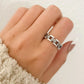 925 Sterling Silver Minimalist Ring Chain Link Ring Modern Ring Band