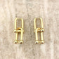 925 Sterling Silver Chunky U Link Earrings Thick Bold Hardware Earrings