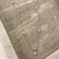 925 Sterling Silver Dainty Flower Crystal Necklace Delicate Minimalist Necklace