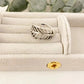 925 Sterling Silver Leaf Ring Vintage Wrap Ring Leaf Ring Geometric Ring