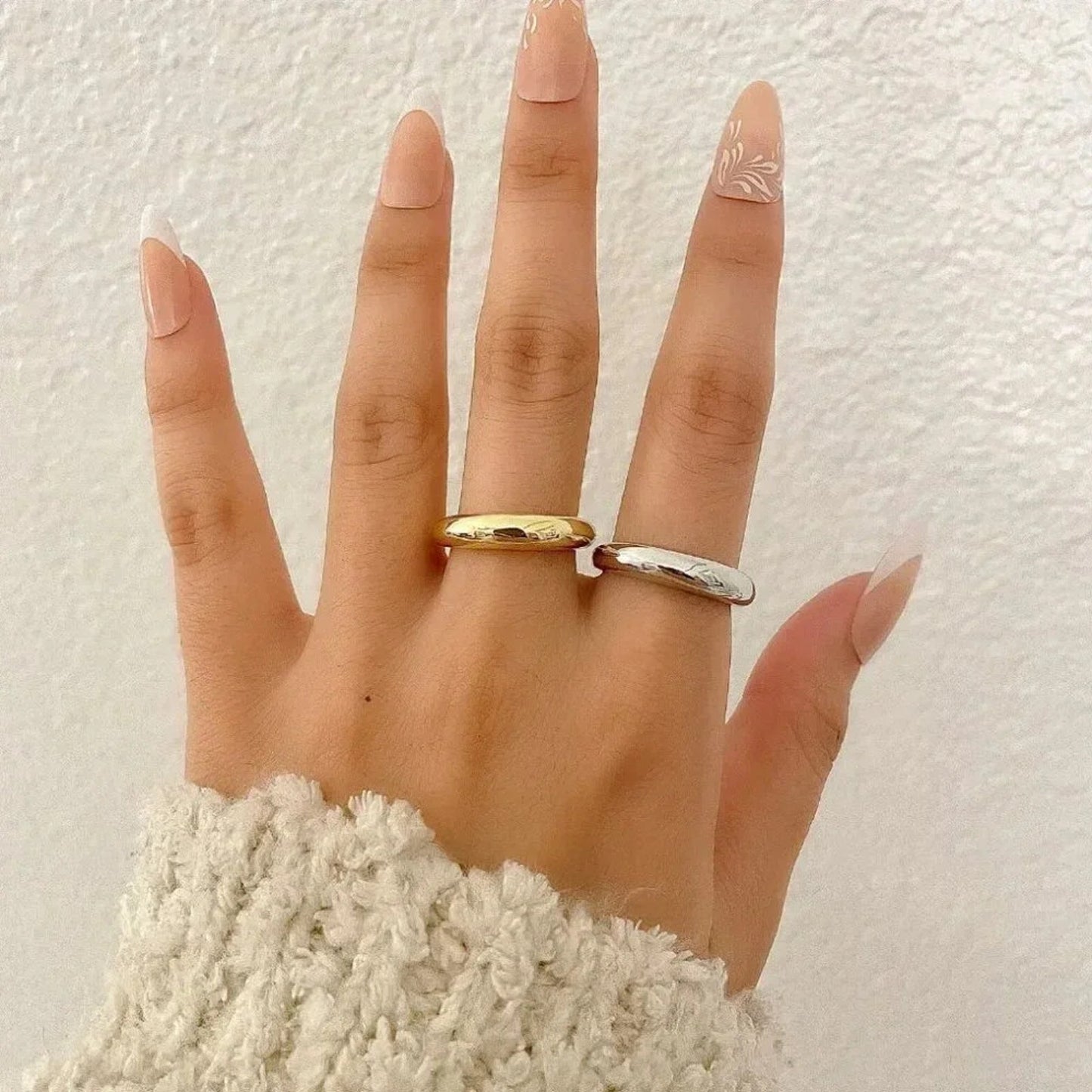 925 Sterling Silver Minimalist Ring Stackable Ring Band - Gold or Silver