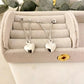925 Sterling Silver Dangle Heart Chain Earrings Long Drop Heart Earrings