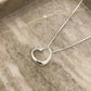 925 Sterling Silver Heart Pendant Necklace Heart Necklace