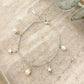 925 Sterling Silver Pearl & Star Charm Bracelet Dainty Bracelet Pearl Bracelet
