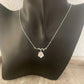 925 Sterling Silver Flower Necklace Dainty Minimalist Necklace White & Pink