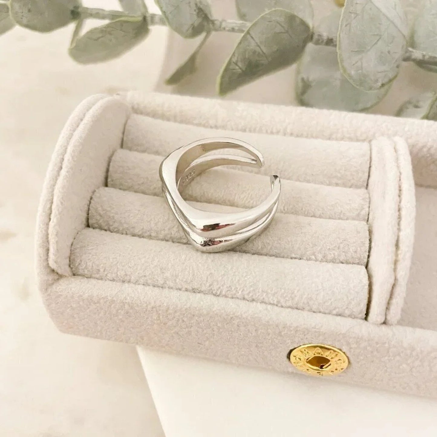 925 Sterling Silver Bar Ring Minimalist Ring Double Bar Ring Dainty Ring Band