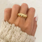 925 Sterling Silver Croissant Ring Statement Ring Chunky Thick Ring