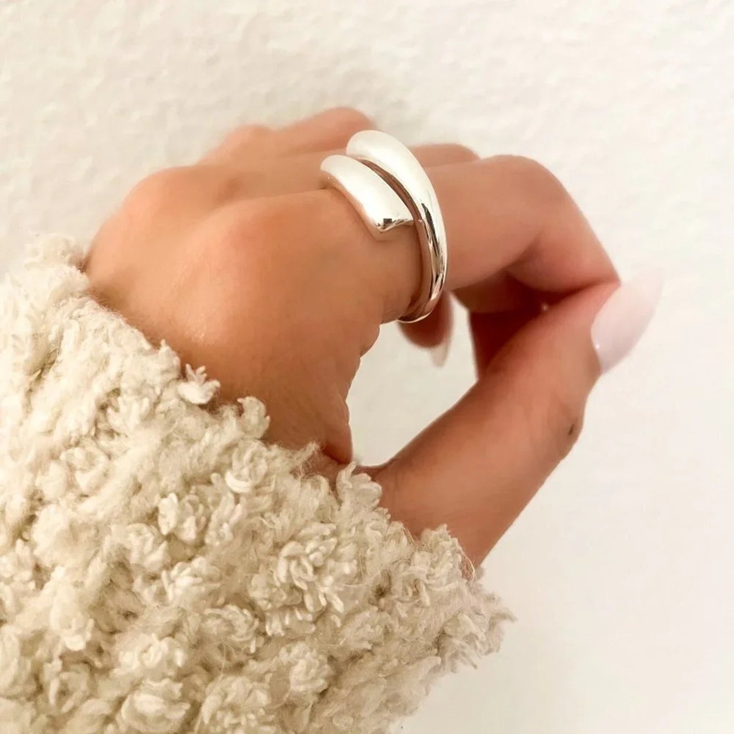 925 Sterling Silver Chunky Ring Bar Ring Thick Ring Bold Ring Statement Ring