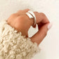 925 Sterling Silver Chunky Ring Bar Ring Thick Ring Bold Ring Statement Ring