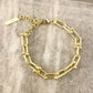 925 Sterling Silver Minimalist Bracelet U Link Modern Chain Link Bracelet