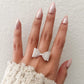 925 Sterling Silver Large Bow Ring Bow Statement Ring