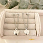 925 Sterling Silver Dangle Heart Chain Earrings Long Drop Heart Earrings