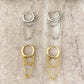 925 Sterling Silver Huggie Earrings Dangle Chain Earrings Small Hoops Huggies
