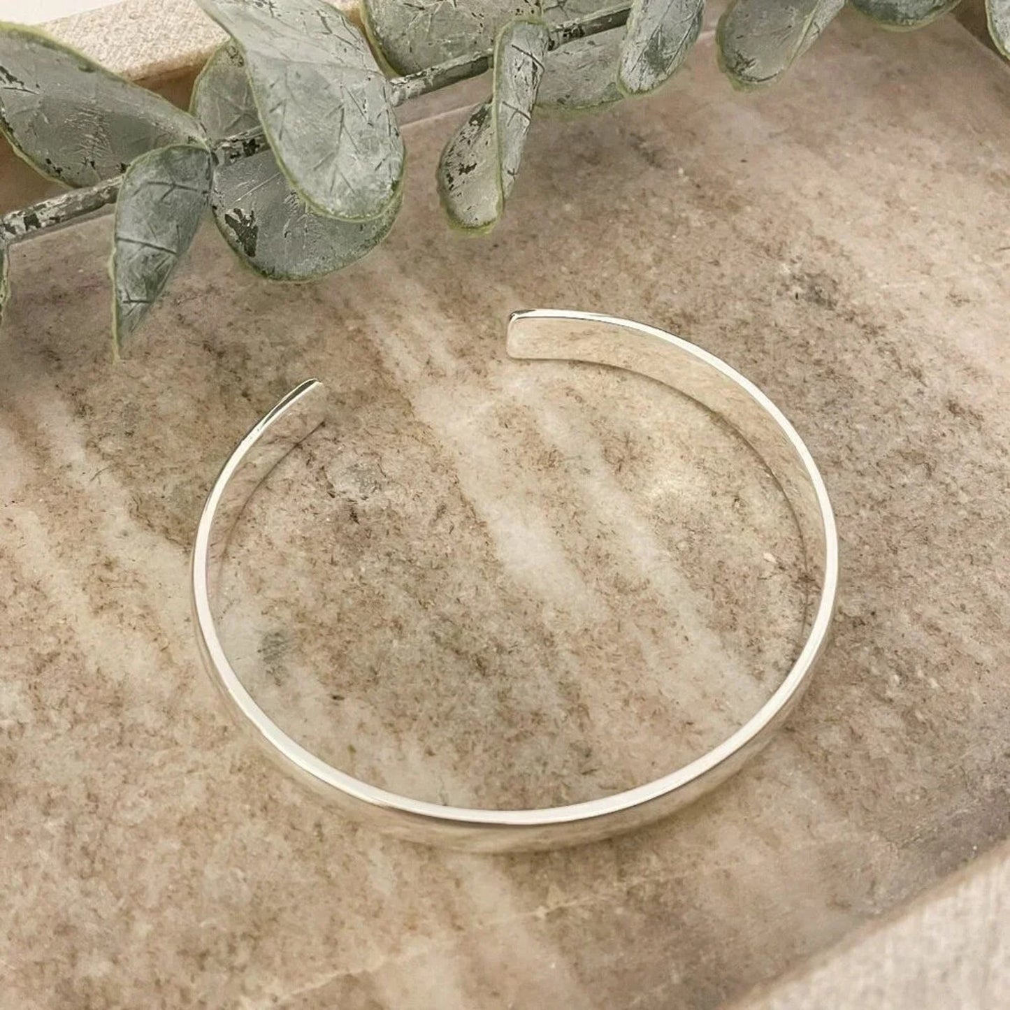 925 Sterling Silver Chunky Bangle Bracelet Classic Sterling Silver Bangle