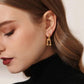 925 Sterling Silver Chunky U Link Earrings Thick Bold Hardware Earrings