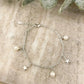 925 Sterling Silver Pearl & Star Charm Bracelet Dainty Bracelet Pearl Bracelet