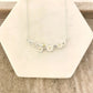 925 Sterling Silver Flower Bar Necklace Flower Necklace Branch Twig Necklace