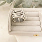 925 Sterling Silver Chunky Ring Thick Wide Ring Band Multi Layer Vintage Ring